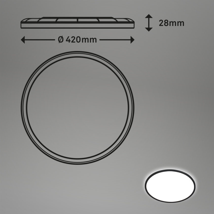 Briloner 7157-415 - SLIM LED plafonsko svetlo, 22W/230V, prečnika 42 cm