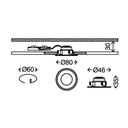 Briloner 7197-036-komplet 3x LED prigušiva ugradna plafonska lampa za kupatilo LED/4,5W/230V IP44
