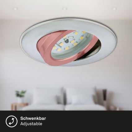 Briloner 7209-039 - Komplet 3x LED ugradno stropno svetlo za kupatilo ATTACH LED/5W/230V IP23 mat hrom