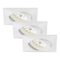 Briloner 7210-036 - Komplet 3x LED ugradnih stropnih svetala za kupatilo ATTACH LED/5W/230V IP23 bela