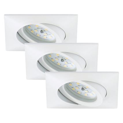 Briloner 7210-036 - Komplet 3x LED ugradnih stropnih svetala za kupatilo ATTACH LED/5W/230V IP23 bela