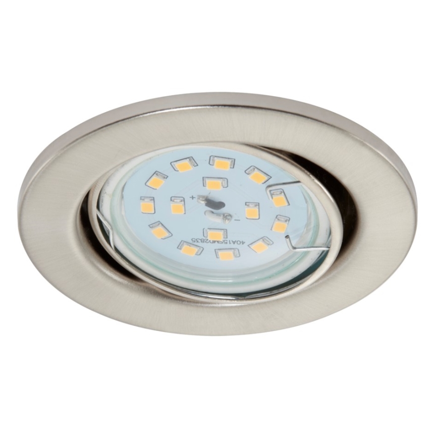 Briloner 7220-032 - Komplet 3x LED ugradno svetlo za kupatilo FIT 1xGU10/5W/230V matni nikl