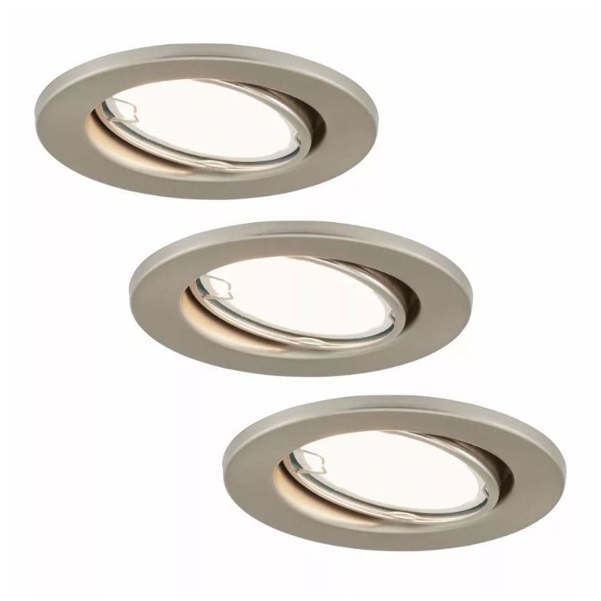 Briloner 7221-032 - SET od 3 LED kupatilskih ugradnih svetala 1xGU10/3W/230V IP23 mat hrom