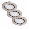 Briloner 7221-032 - SET od 3 LED kupatilskih ugradnih svetala 1xGU10/3W/230V IP23 mat hrom