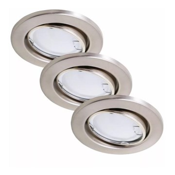 Briloner 7221-032 - SET od 3 LED kupatilskih ugradnih svetala 1xGU10/3W/230V IP23 mat hrom
