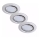 Briloner 7221-039 - SET 3x LED ugradna kupatilska stropna svetla 1xGU10/3W/230V IP23 srebrna