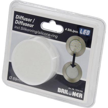 Briloner 7224-040 - SET 4x difuzora za ugradna svetla, prečnik 69 mm