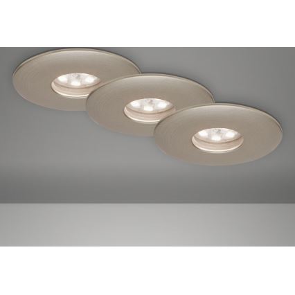Briloner 7240-032 - SET 3x LED ugradnih plafonskih svetiljki za kupatilo ATTACH LED/1,8W/230V IP44 mat hrom