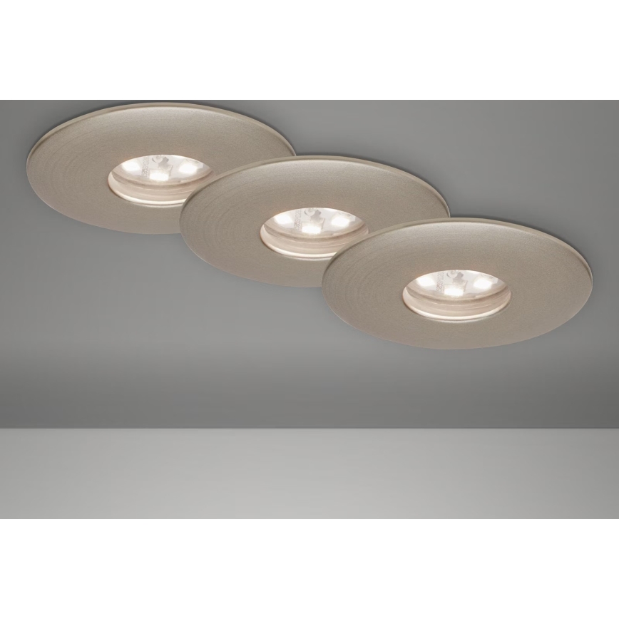 Briloner 7240-032 - SET 3x LED ugradnih plafonskih svetiljki za kupatilo ATTACH LED/1,8W/230V IP44 mat hrom