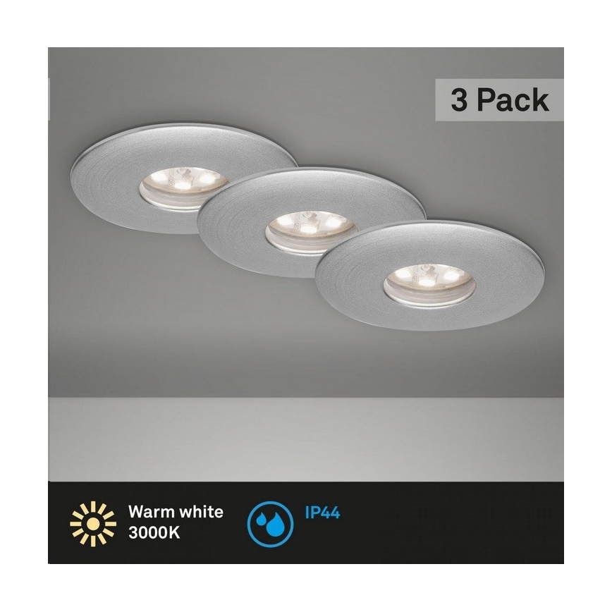 Briloner 7240-039 - Set od 3 LED ugradne svetiljke za kupatilo LED/1,8W/230V IP44