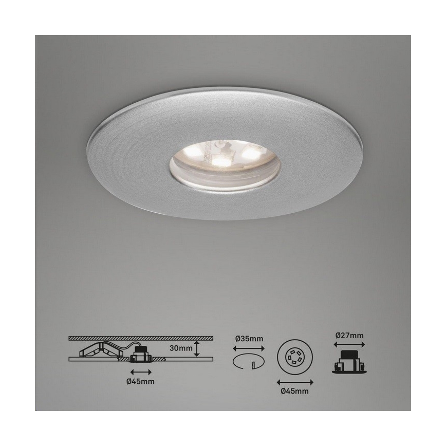 Briloner 7240-039 - Set od 3 LED ugradne svetiljke za kupatilo LED/1,8W/230V IP44