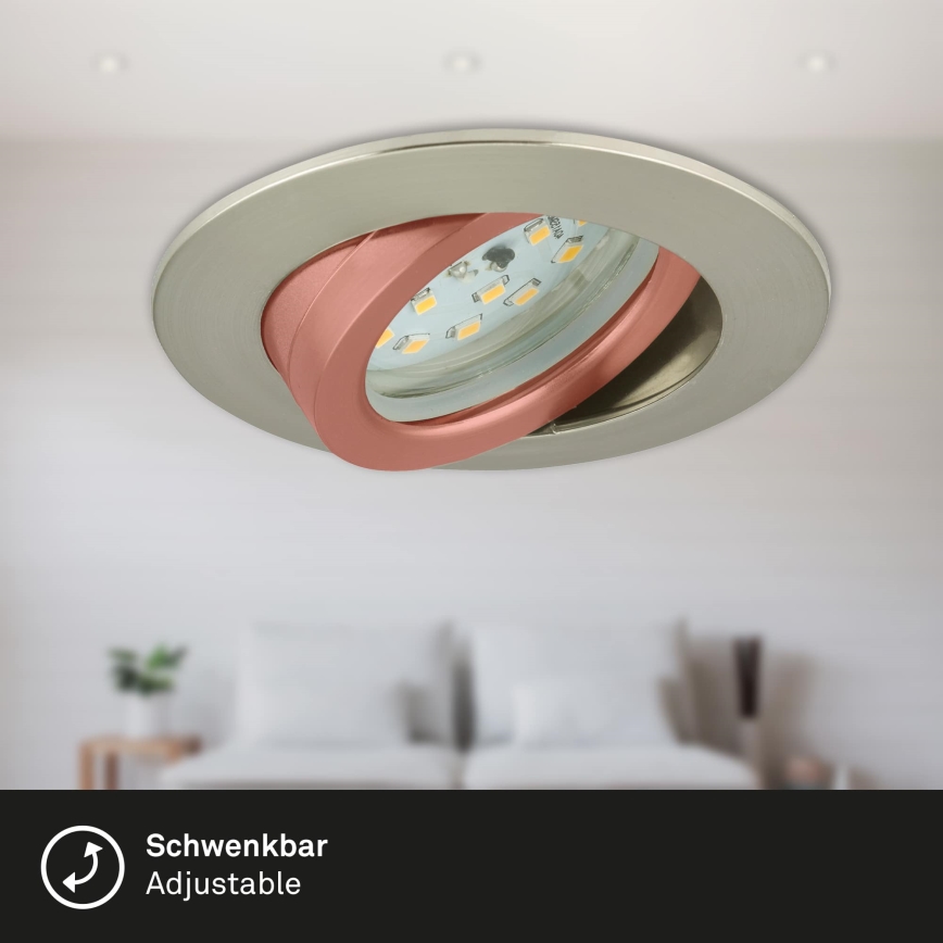 Briloner 7296-012 - LED prigušiva ugradno svetlo za kupatilo ATTACH LED/6,5W/230V IP23 mat hrom