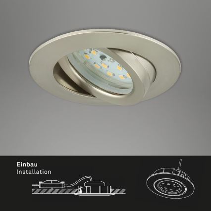 Briloner 7296-012 - LED prigušiva ugradno svetlo za kupatilo ATTACH LED/6,5W/230V IP23 mat hrom