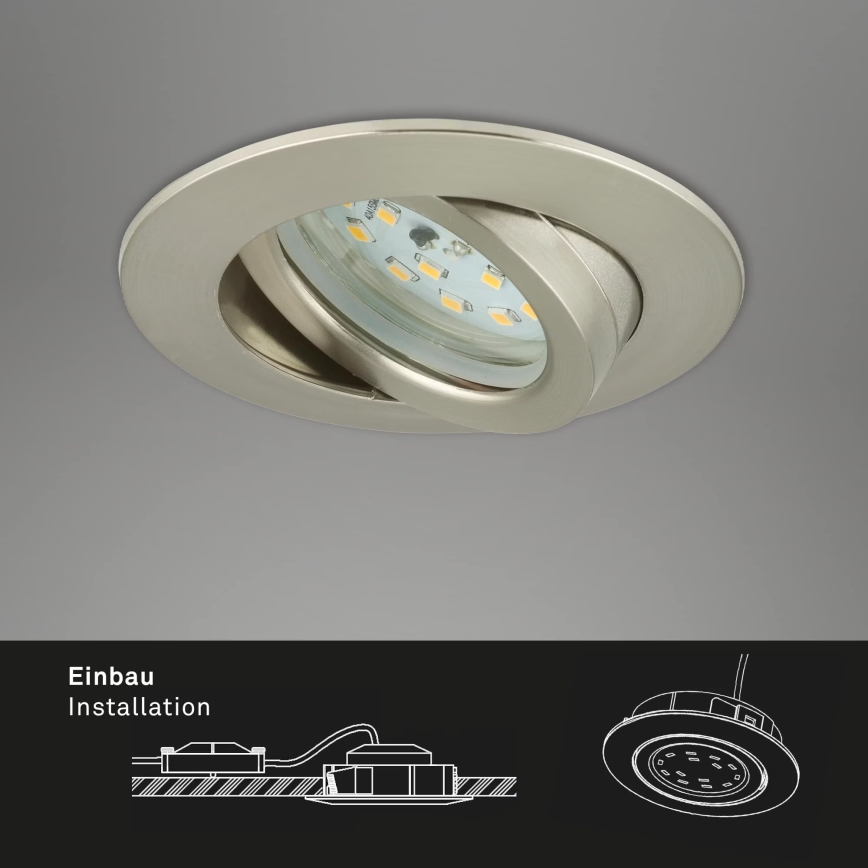 Briloner 7296-012 - LED prigušiva ugradno svetlo za kupatilo ATTACH LED/6,5W/230V IP23 mat hrom