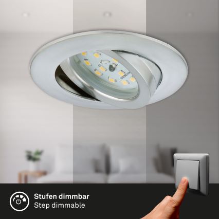 Briloner 7296-019 - LED prigušiva kupatilska ugradna plafonska svetiljka LED/6,5W/230V IP23