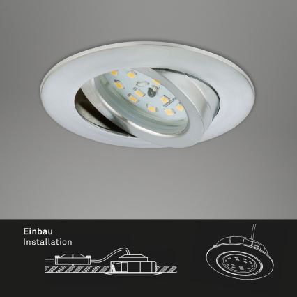 Briloner 7296-019 - LED prigušiva kupatilska ugradna plafonska svetiljka LED/6,5W/230V IP23