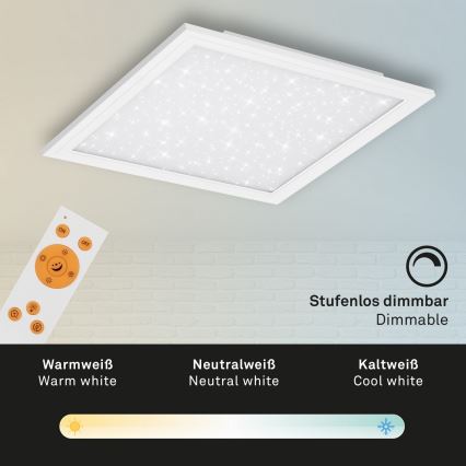 Briloner 7302-016 - LED prigušiva plafonska lampa STARRY SKY LED/23W/230V 3000-6000K + daljinski upravljač