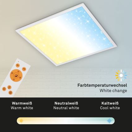 Briloner 7303-016 - LED prigušiva plafonska svetiljka STARRY SKY LED/36W/230V 3000-6000K + daljinski upravljač