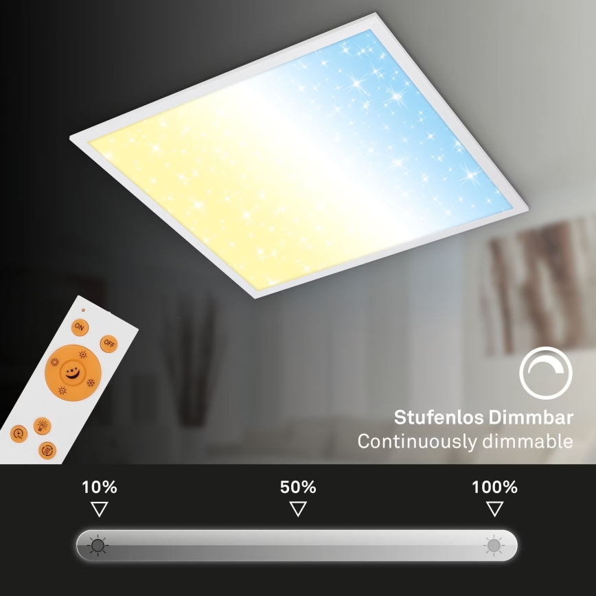 Briloner 7303-016 - LED prigušiva plafonska svetiljka STARRY SKY LED/36W/230V 3000-6000K + daljinski upravljač