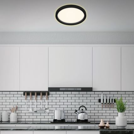 Briloner 7361-015 - LED plafonsko svetlo CADRE LED/18W/230V, prečnik 29,7 cm, crno