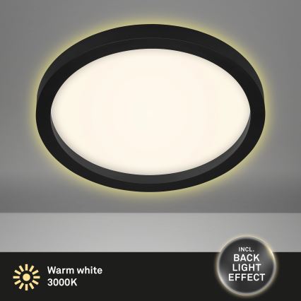 Briloner 7361-015 - LED plafonsko svetlo CADRE LED/18W/230V, prečnik 29,7 cm, crno
