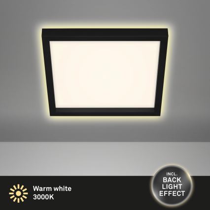 Briloner 7362-015 - LED plafonsko svetlo CADRE LED/18W/230V 29,6x29,6 cm crna