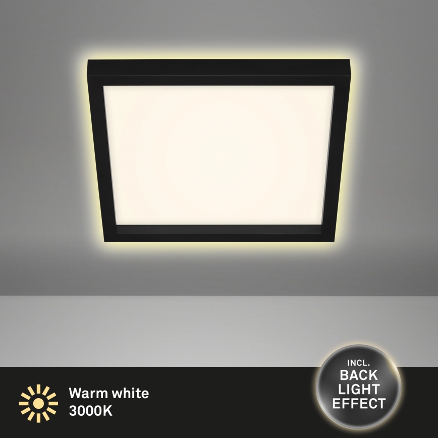 Briloner 7362-015 - LED plafonsko svetlo CADRE LED/18W/230V 29,6x29,6 cm crna