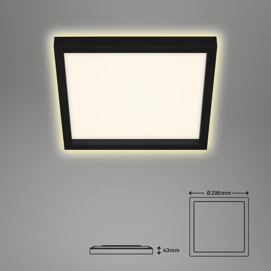 Briloner 7362-015 - LED plafonsko svetlo CADRE LED/18W/230V 29,6x29,6 cm crna