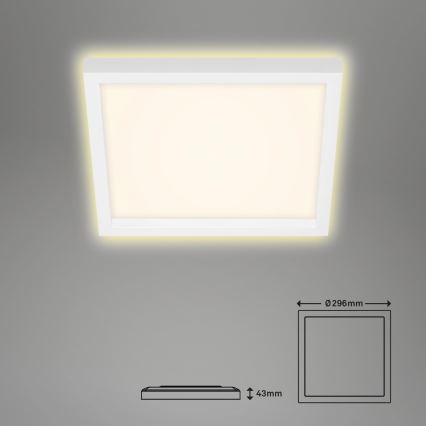 Briloner 7362-016 - LED plafonska svetiljka CADRE LED/18W/230V 29,6x29,6 cm bela