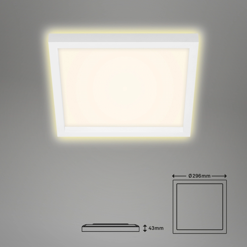Briloner 7362-016 - LED plafonska svetiljka CADRE LED/18W/230V 29,6x29,6 cm bela