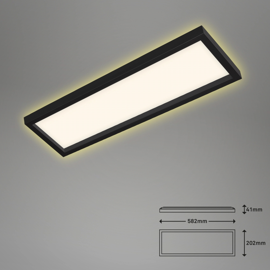 Briloner 7365-015 - LED plafonsko svetlo CADRE LED/22W/230V 58,2x20,2 cm crna