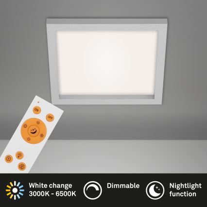 Briloner 7370-014 - LED prigušiva stropno svetlo LED/18W/230V 3000-6500K + daljinski upravljač