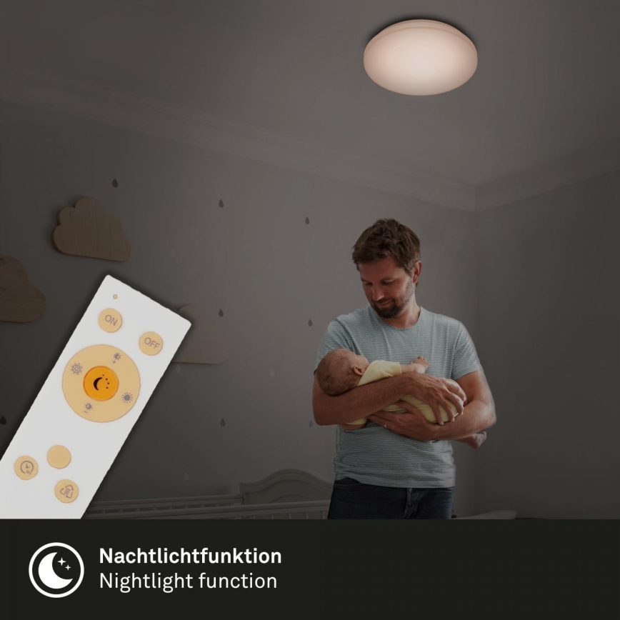 Briloner 7377-016 - LED prigušiva plafonska svetiljka LED/12W/230V 3000-6500K + daljinski upravljač
