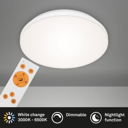 Briloner 7377-016 - LED prigušiva plafonska svetiljka LED/12W/230V 3000-6500K + daljinski upravljač