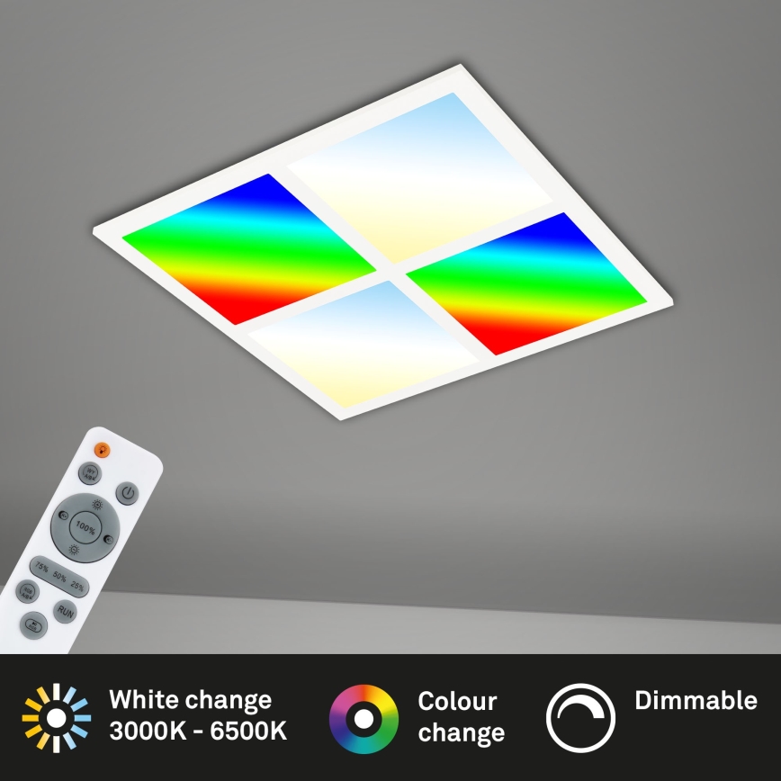 Briloner 7387-016 - LED RGBW prigušiva stropna svetiljka LED/24W/230V 3000-6500K + daljinski upravljač