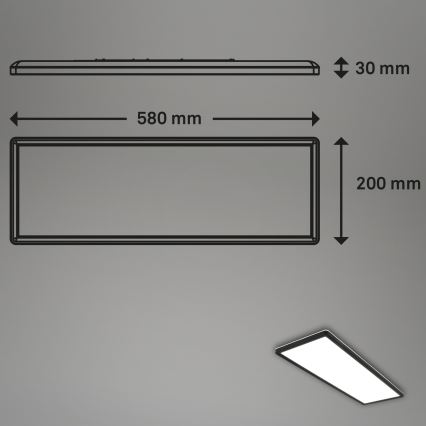 Briloner 7402-415 - LED plafonsko svetlo SLIM LED/22W/230V