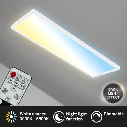 Briloner 7403-016 - LED prigušiva stropna svetiljka SLIM LED/23W/230V 2700-6500K + daljinski upravljač