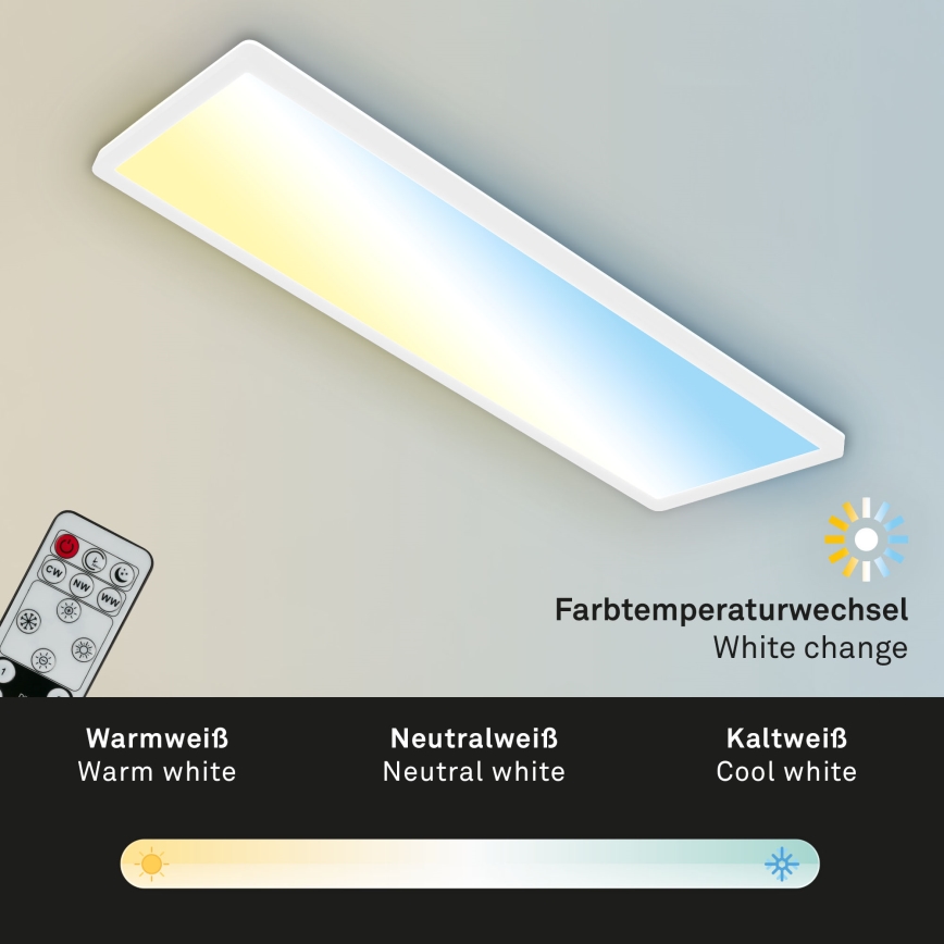Briloner 7403-016 - LED prigušiva stropna svetiljka SLIM LED/23W/230V 2700-6500K + daljinski upravljač