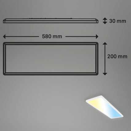 Briloner 7403-016 - LED prigušiva stropna svetiljka SLIM LED/23W/230V 2700-6500K + daljinski upravljač
