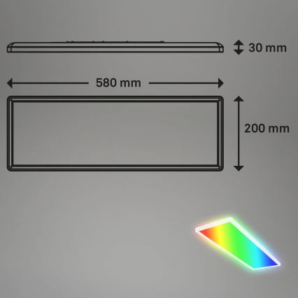 Briloner 7404-016 - LED RGBW prigušiva nadgradni panel LED/22W/230V 4000K + daljinski upravljač