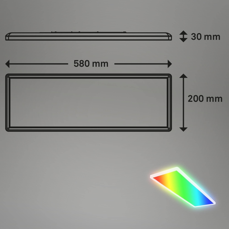 Briloner 7404-016 - LED RGBW prigušiva nadgradni panel LED/22W/230V 4000K + daljinski upravljač