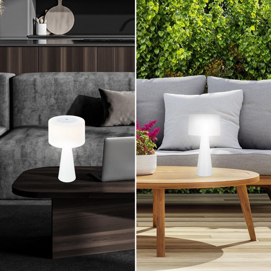 Briloner 7420016 - Punjiva LED prigušiva dodirna spoljašnja stona lampa LED/4W/5V IP44 3000K bela