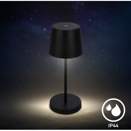 Briloner 7423015 - prigušiva LED punjiva spoljna stona lampa LED/2,6W/5V IP44 2000 mAh crna