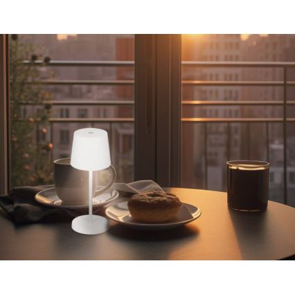 Briloner 7423016 - LED prigušiva punjiva spoljašnja stona lampa LED/2,6W/5V 2000mAh IP44 bela