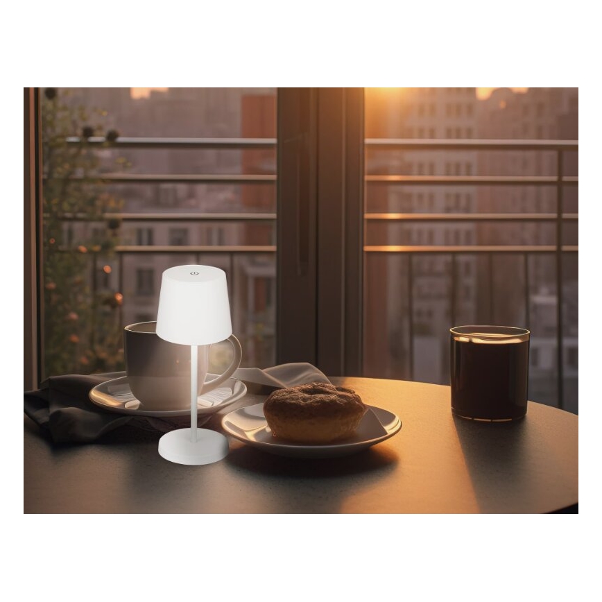 Briloner 7423016 - LED prigušiva punjiva spoljašnja stona lampa LED/2,6W/5V 2000mAh IP44 bela