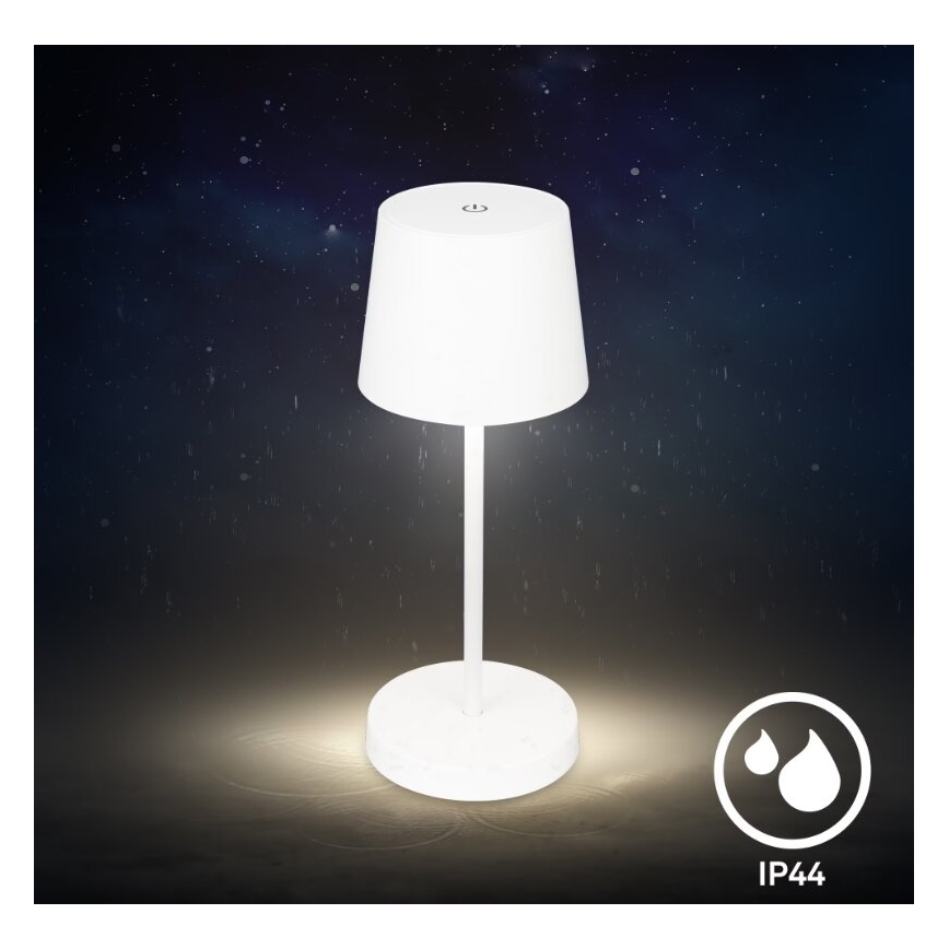Briloner 7423016 - LED prigušiva punjiva spoljašnja stona lampa LED/2,6W/5V 2000mAh IP44 bela