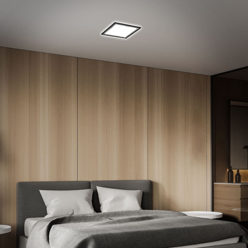 Briloner 7457-414 - LED plafonsko svetlo SLIM LED/18W/230V 4000K 29x29 cm crno