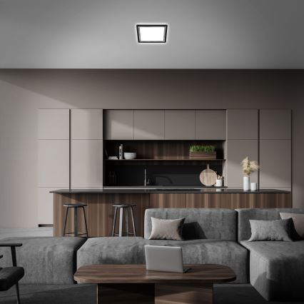 Briloner 7457-414 - LED plafonsko svetlo SLIM LED/18W/230V 4000K 29x29 cm crno