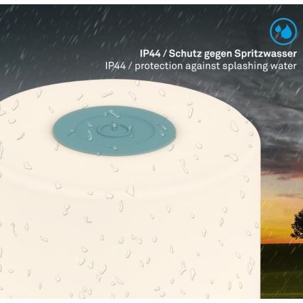 Briloner 7461010 - Punjiva spoljašnja stona LED lampa, prigušiva, LED/2W/5V IP44, 1200 mAh, plava