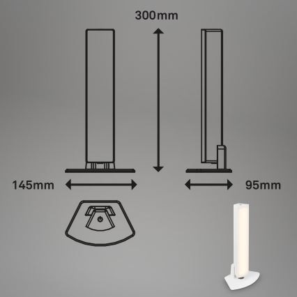 Briloner 7474-016 - LED prigušiva dodirna punjiva spoljašnja stona lampa 2u1 LED/7W/5V 2x2200 mAh USB 3000K IP44 bela